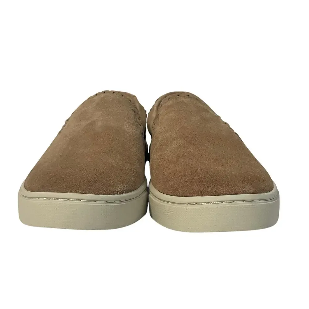 Frye Women’s Ivy Scallop Suede Slip On Sneakers Pale Blush Size 6.5